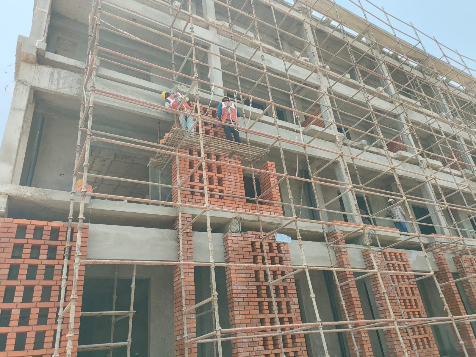 Low-Angle Upward Shot: 3rd & 4th Tier Masonry
